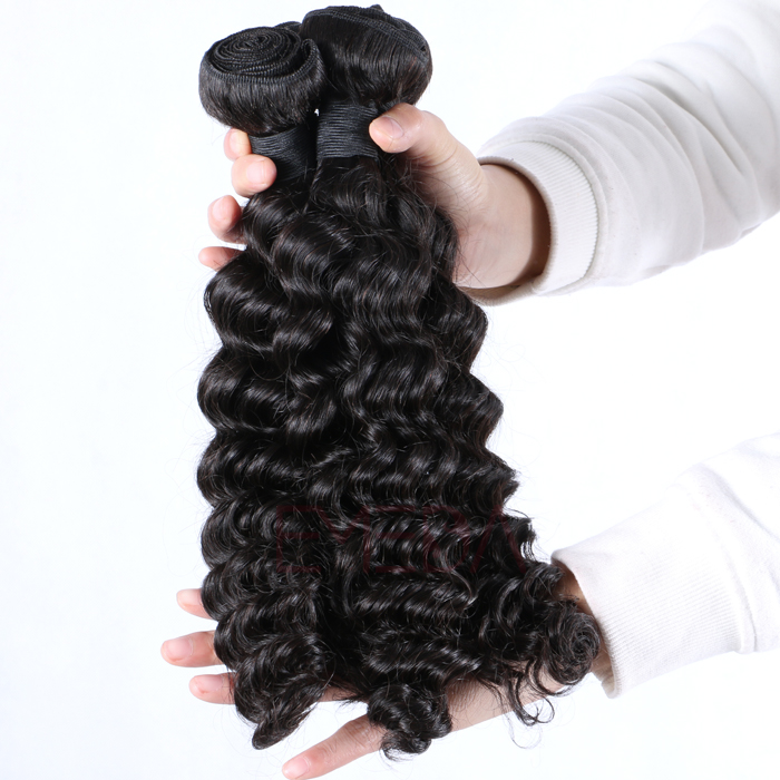 EMEDA Malaysian hair cheap hair extensions with great length deep wave hair weft HW066